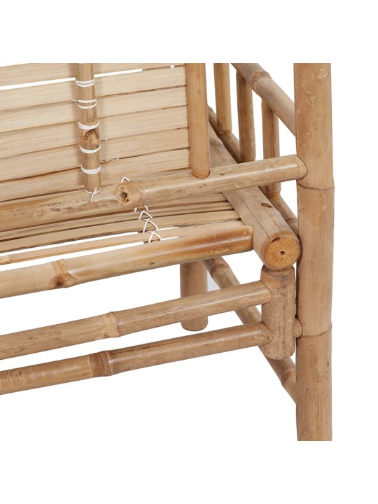 Sodo suoliukas su pagalvėle, 120cm, bambukas (41504+314950)