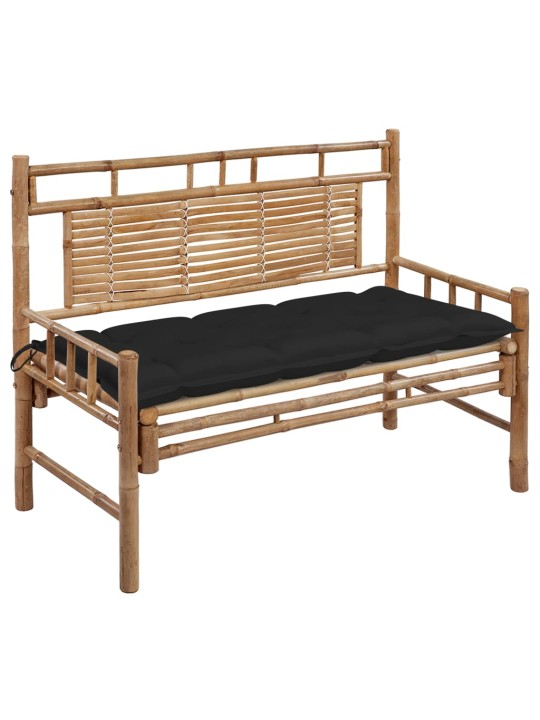 Sodo suoliukas su pagalvėle, 120cm, bambukas (41504+314951)