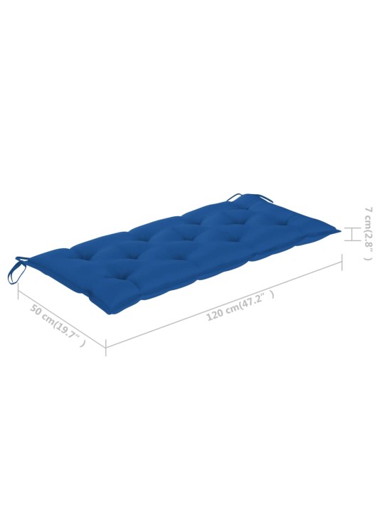 Sodo suoliukas su pagalvėle, 120cm, bambukas (41504+314954)