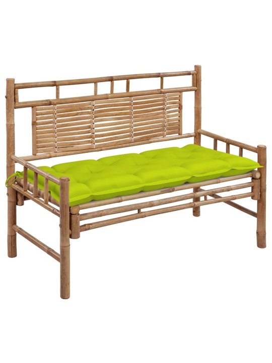 Sodo suoliukas su pagalvėle, 120cm, bambukas (41504+314955)