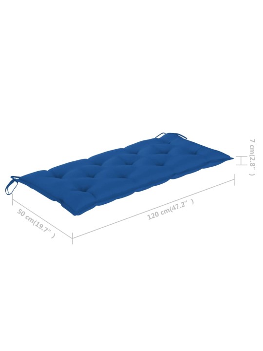 Sodo suoliukas su pagalvėle, 120cm, akacijos medienos masyvas