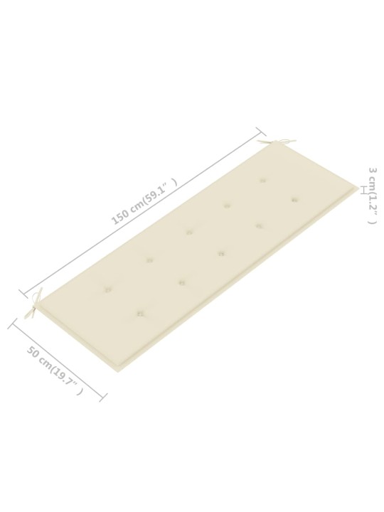 Sodo suoliukas su pagalvėle, 157cm, akacijos medienos masyvas