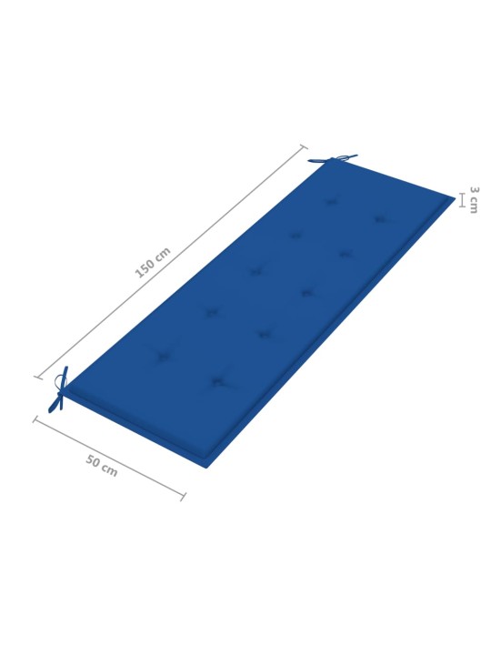 Sodo suoliukas su pagalvėle, 157cm, akacijos medienos masyvas