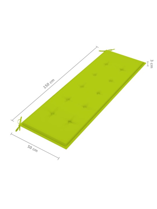 Sodo suoliukas su pagalvėle, 157cm, akacijos medienos masyvas