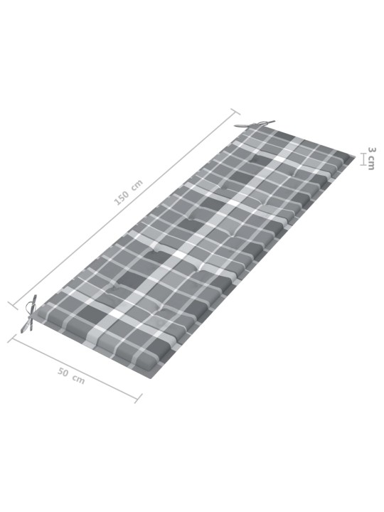 Sodo suoliukas su pagalvėle, 157cm, akacijos medienos masyvas