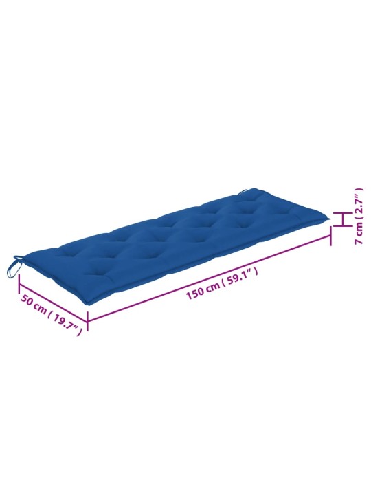 Sodo suoliukas su pagalvėle, 157cm, akacijos medienos masyvas