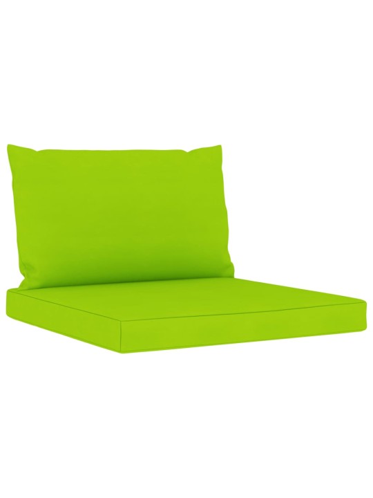 Keturvietė sodo sofa su šviesiai žalios spalvos pagalvėlėmis