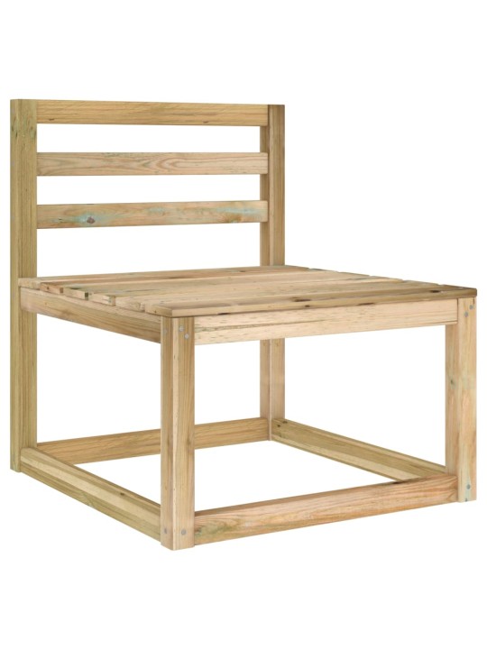 Keturvietė sodo sofa, žaliai impregnuota pušis