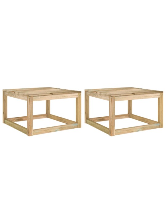 Sodo stalai iš palečių, 2vnt., 60x60x36,5cm, impregnuota pušis