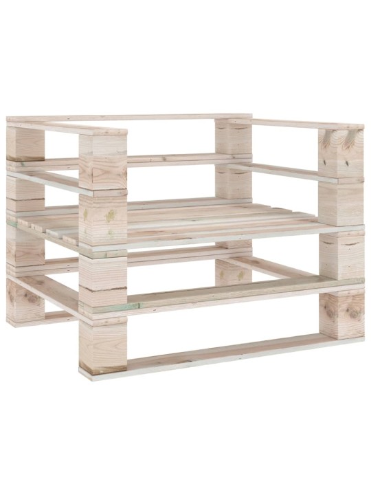 Sodo sofa iš palečių, impregnuota pušies mediena