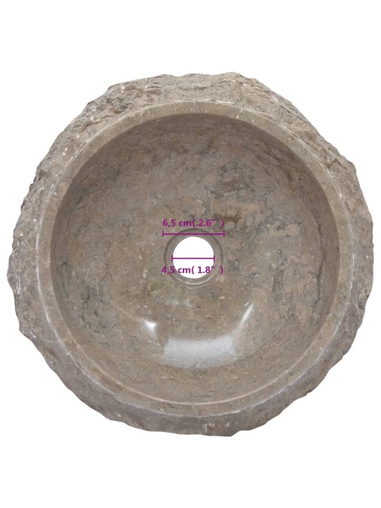 Praustuvas, pilkos spalvos, skersmuo 40x12cm, marmuras