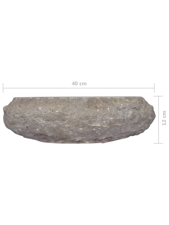 Praustuvas, pilkos spalvos, skersmuo 40x12cm, marmuras
