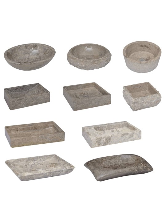 Praustuvas, pilkos spalvos, 50x35x10cm, marmuras