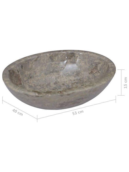 Praustuvas, pilkos spalvos, 53x40x15cm, marmuras
