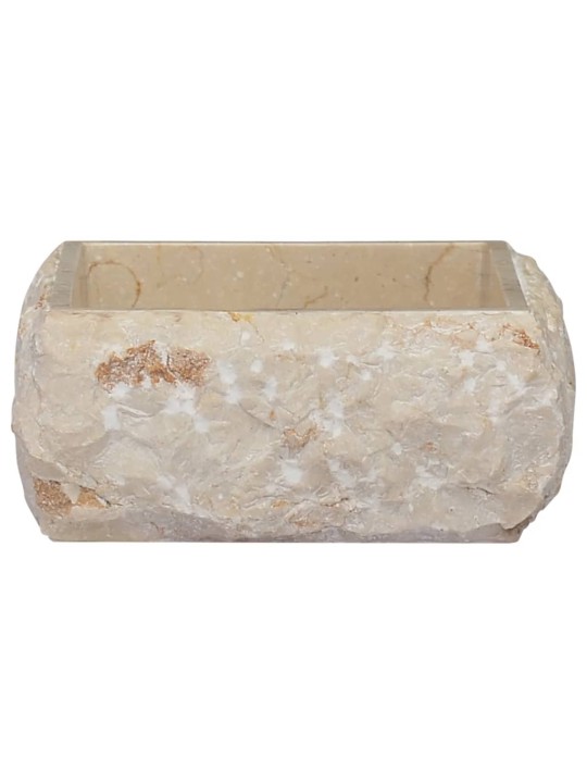 Praustuvas, kreminės spalvos, 30x30x13cm, marmuras
