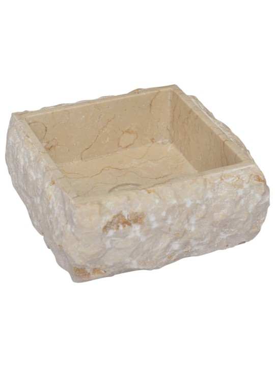 Praustuvas, kreminės spalvos, 30x30x13cm, marmuras