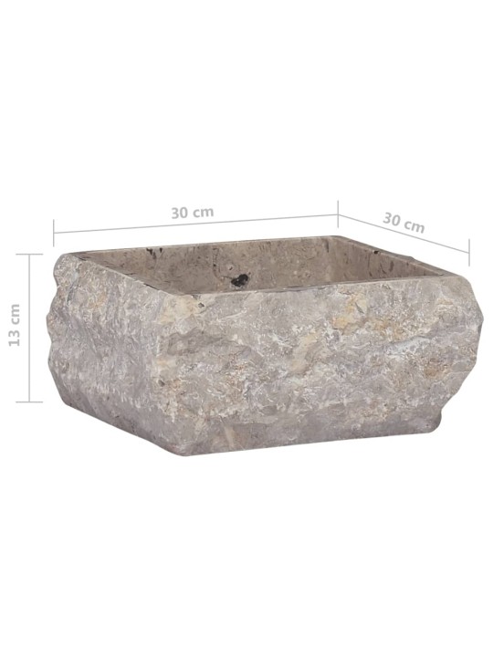 Praustuvas, pilkos spalvos, 30x30x13cm, marmuras