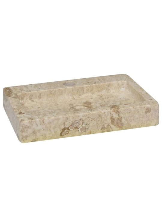Sieninis praustuvas, kreminis, 38x24x6,5cm, marmuras