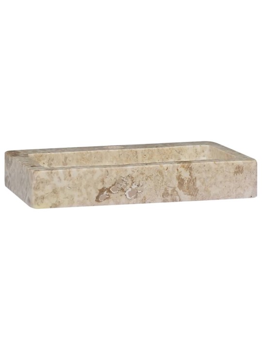 Sieninis praustuvas, kreminis, 38x24x6,5cm, marmuras