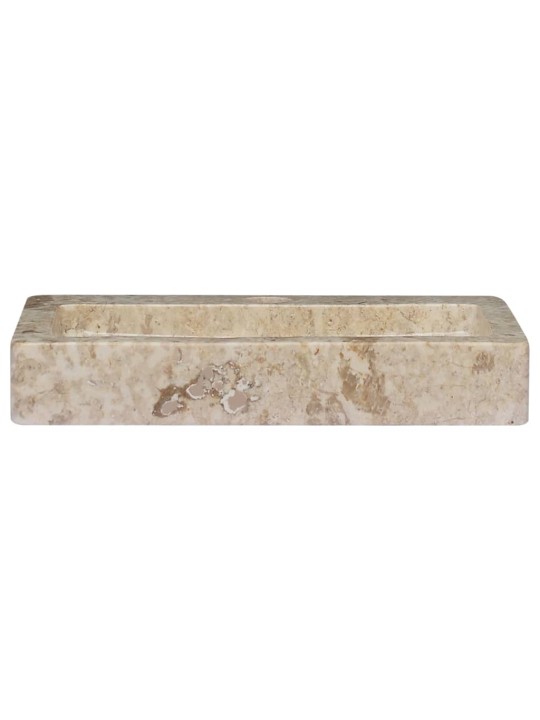 Sieninis praustuvas, kreminis, 38x24x6,5cm, marmuras