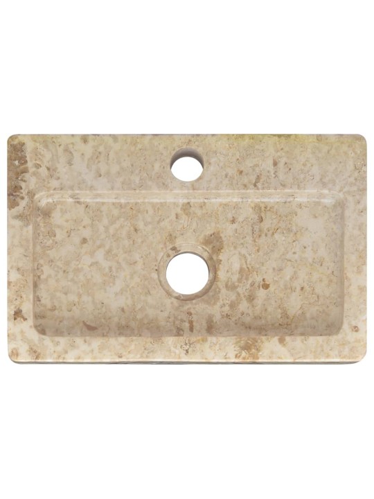 Sieninis praustuvas, kreminis, 38x24x6,5cm, marmuras