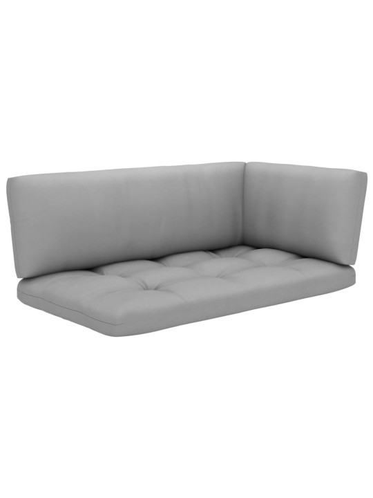 Dvivietė sofa iš palečių su pagalvėlėmis, impregnuota pušis