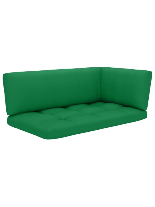 Dvivietė sofa iš palečių su pagalvėlėmis, impregnuota pušis