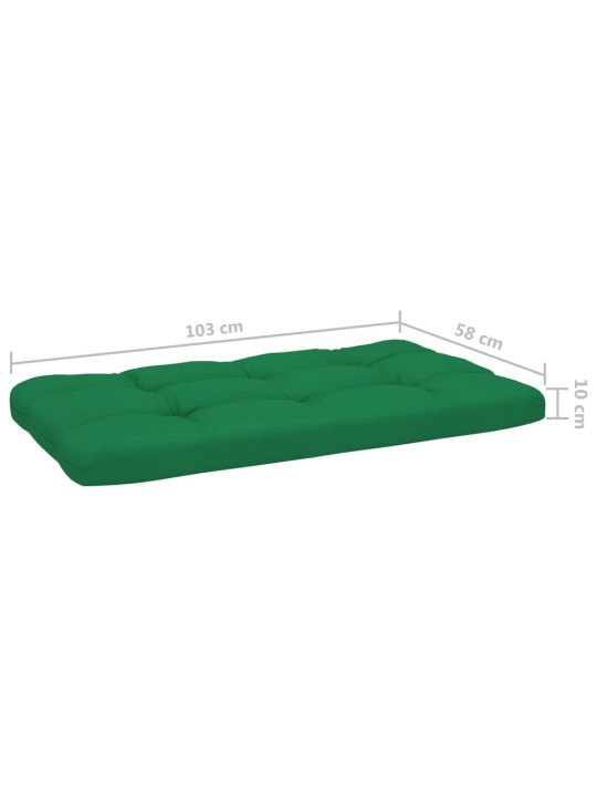 Dvivietė sofa iš palečių su pagalvėlėmis, impregnuota pušis