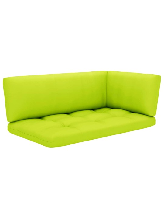 Dvivietė sofa iš palečių su pagalvėlėmis, impregnuota pušis