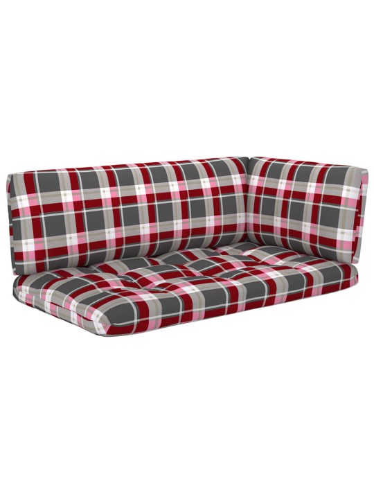 Dvivietė sofa iš palečių su pagalvėlėmis, impregnuota pušis