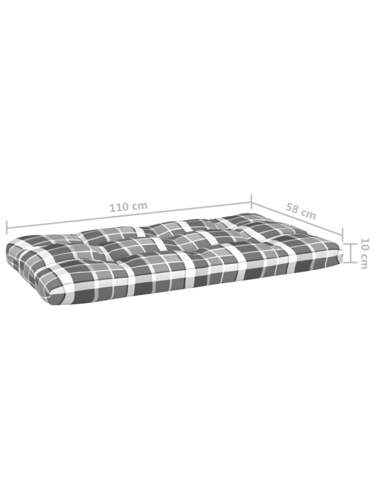 Dvivietė sofa iš palečių su pagalvėlėmis, impregnuota pušis