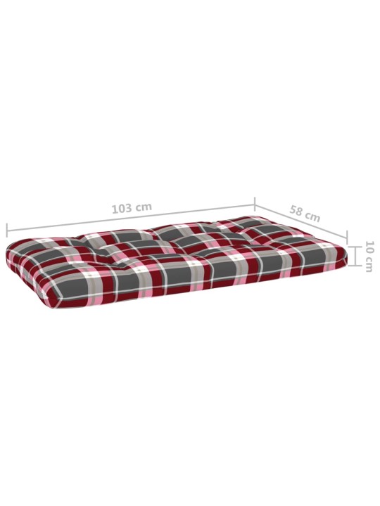 Dvivietė sofa iš palečių su pagalvėlėmis, impregnuota pušis
