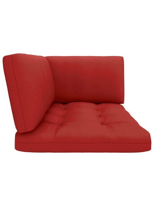 Dvivietė sofa iš palečių su pagalvėlėmis, impregnuota pušis