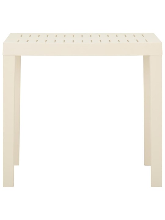 Sodo stalas, baltos spalvos, 79x65x72cm, plastikas