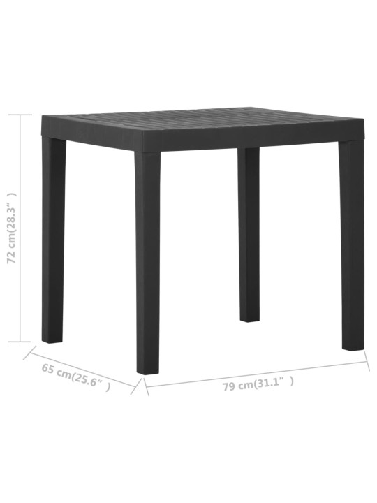 Sodo stalas, pilkos spalvos, 79x65x72cm, plastikas