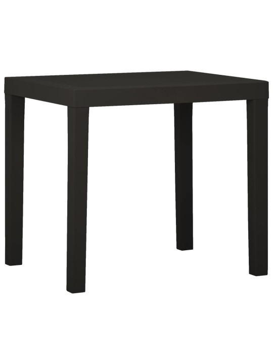 Sodo stalas, antracito spalvos, 79x65x72cm, plastikas