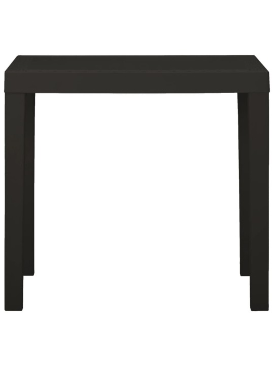 Sodo stalas, antracito spalvos, 79x65x72cm, plastikas