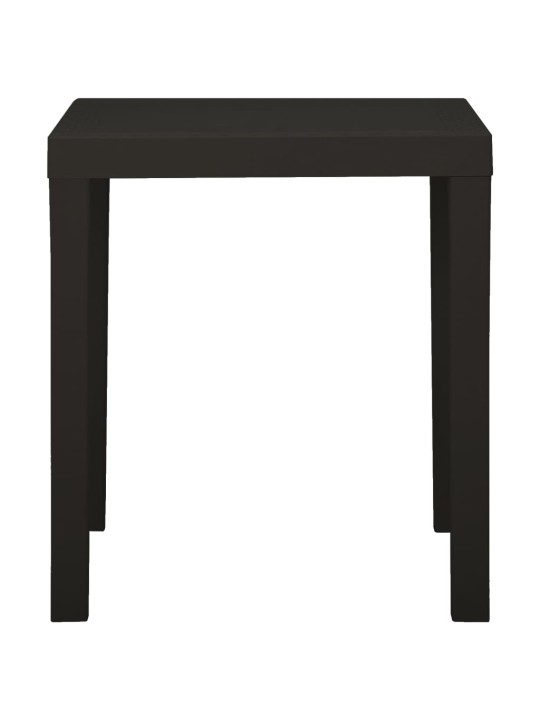 Sodo stalas, antracito spalvos, 79x65x72cm, plastikas
