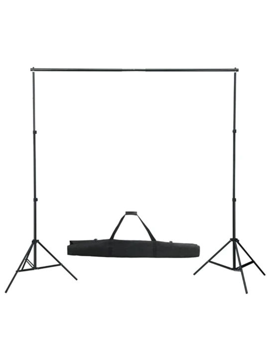 Fotostudijos komplektas su šviesdėžėmis, fonu ir reflektoriumi