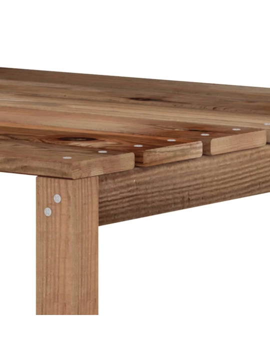 Dvivietė sodo sofa iš palečių su juodomis pagalvėlėmis, pušis