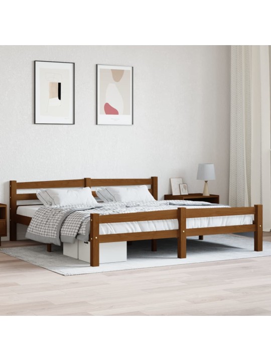 Lovos rėmas, medaus rudos spalvos, 180x200cm, pušies masyvas