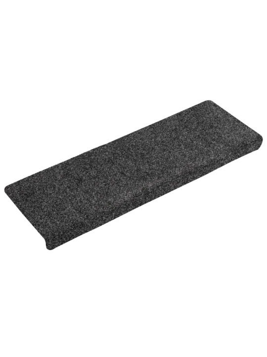 Laiptų kilimėliai, 10vnt., pilki 65x21x4cm, perforuoti adatomis