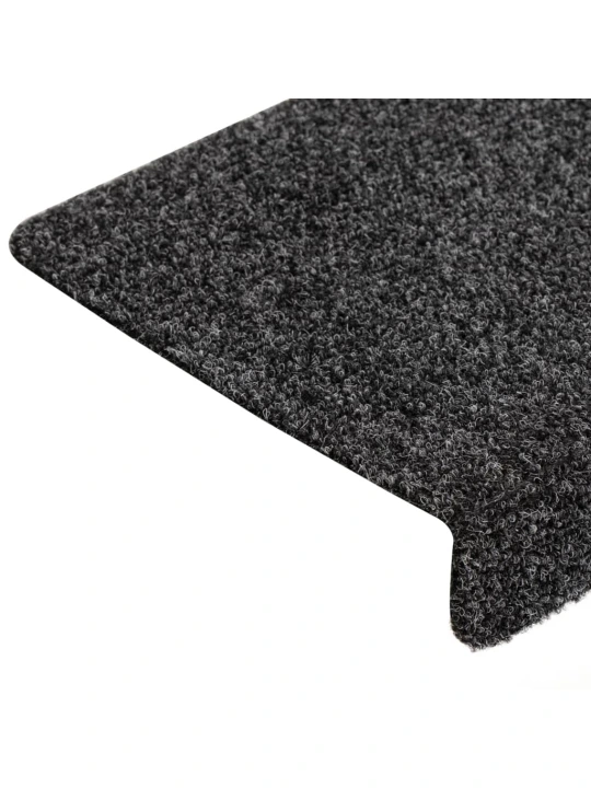Laiptų kilimėliai, 10vnt., pilki 65x21x4cm, perforuoti adatomis