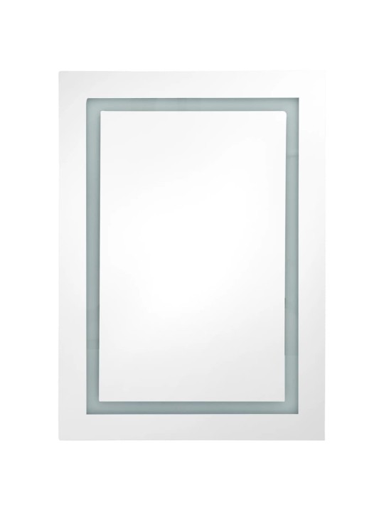 Veidrodinė vonios spintelė su LED apšvietimu, pilka, 50x13x70cm
