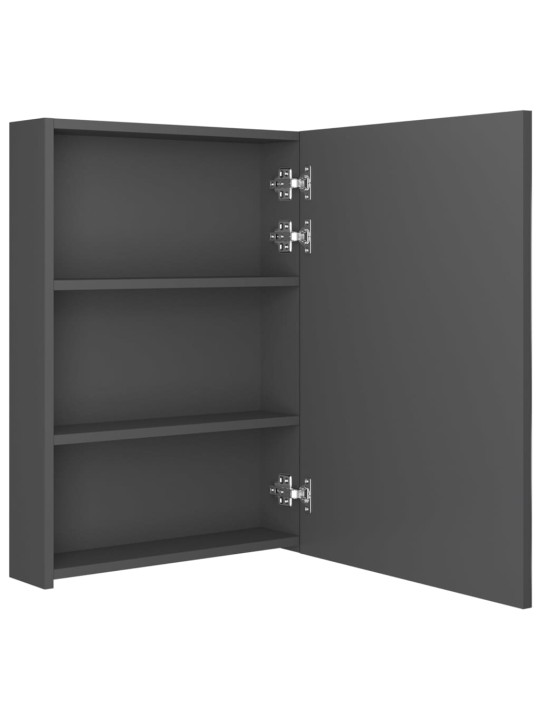 Veidrodinė vonios spintelė su LED apšvietimu, pilka, 50x13x70cm