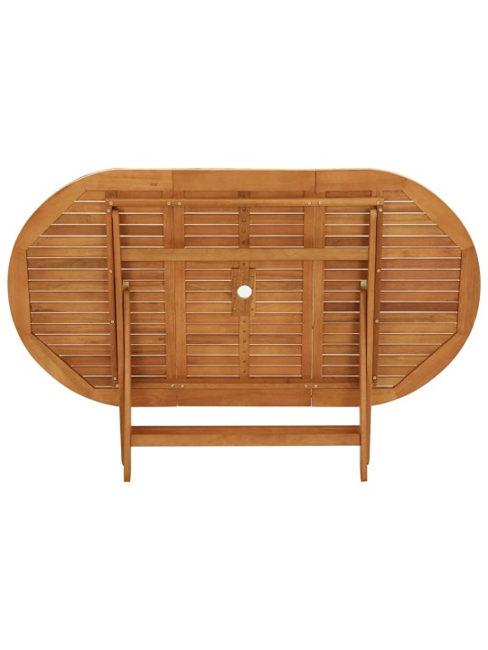 Sulankstomas sodo stalas, 160x85x75cm, eukalipto masyvas