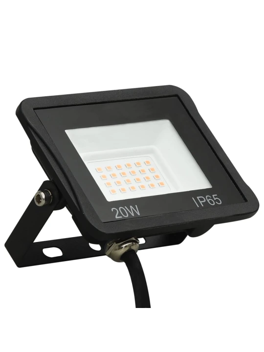 LED prožektorius, šiltos baltos spalvos, 20W