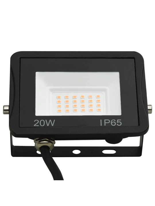 LED prožektorius, šiltos baltos spalvos, 20W