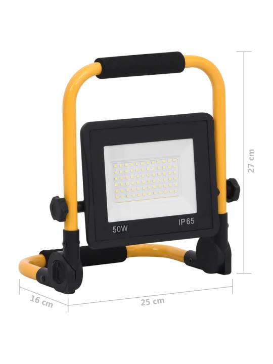 LED prožektorius su rankena, šaltos baltos spalvos, 50W
