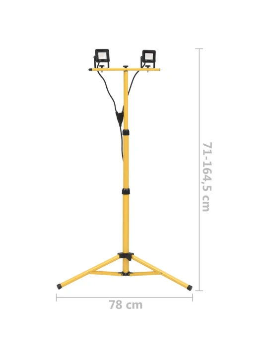 LED prožektorius su trikoju, šaltos baltos spalvos, 2x10W
